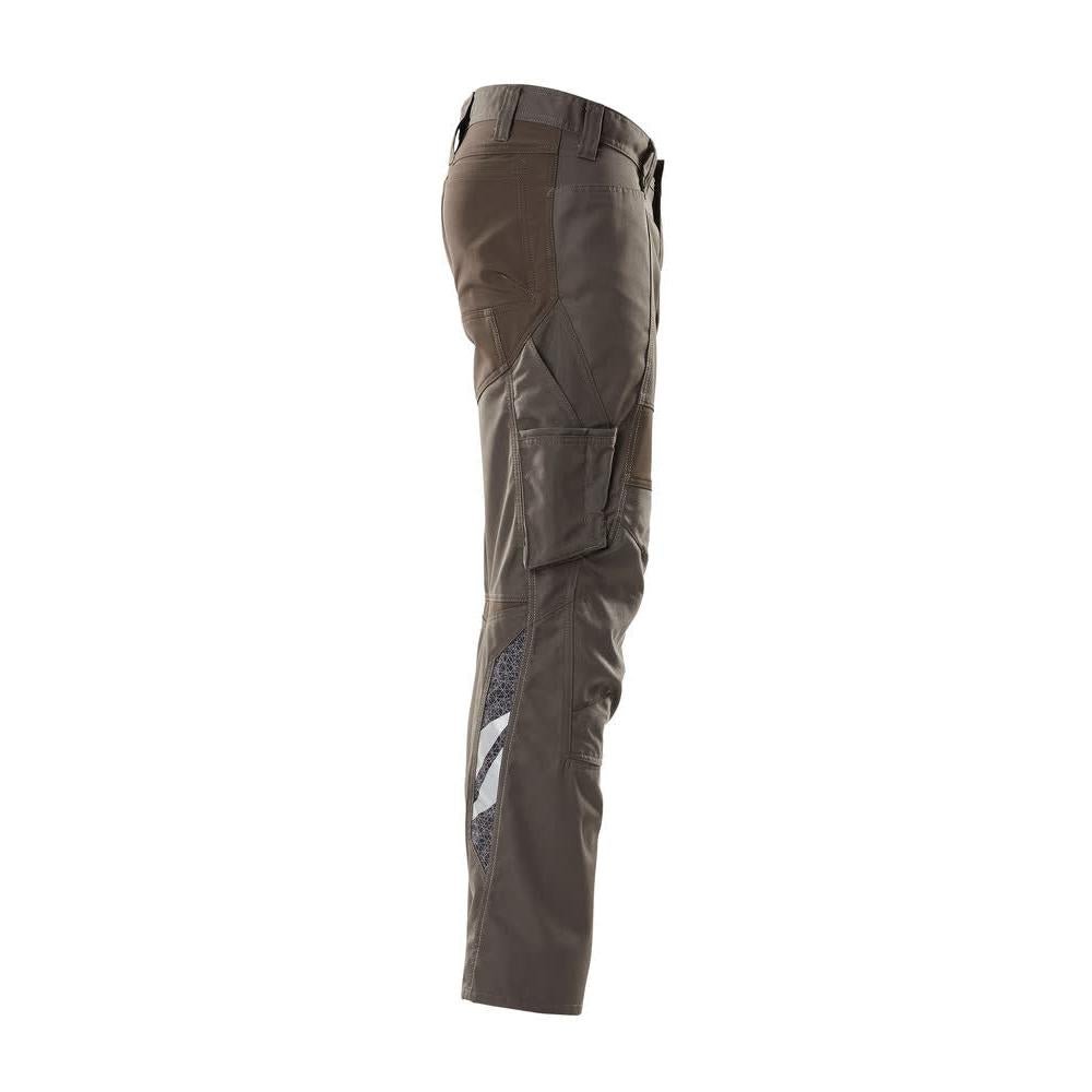 Broek met kniezakken, broek met stretch inzetstukken, donker antraciet