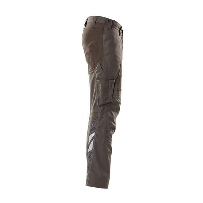 Broek met kniezakken, broek met stretch inzetstukken, donker antraciet