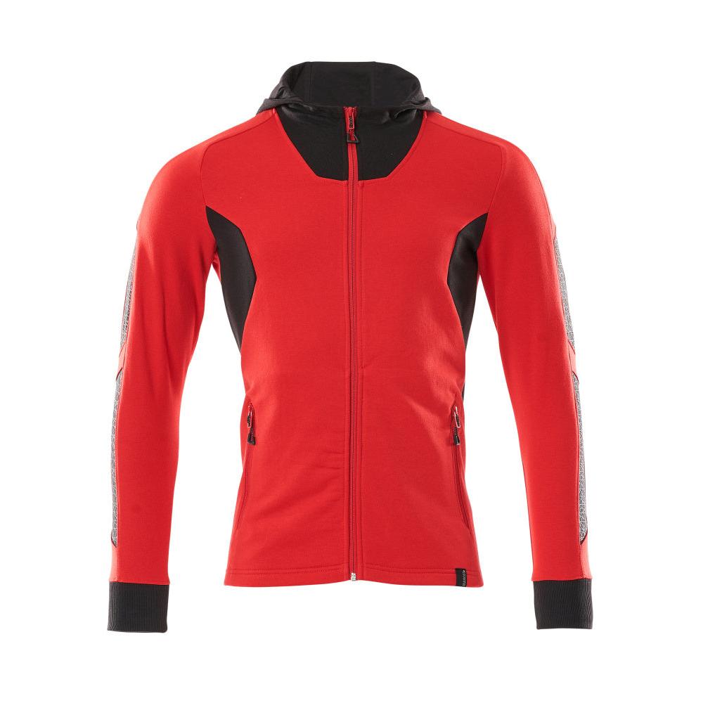 Sweatshirt met capuchon, modern fit sweatshirt met ritssluiting