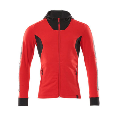 Sweatshirt met capuchon, modern fit sweatshirt met ritssluiting