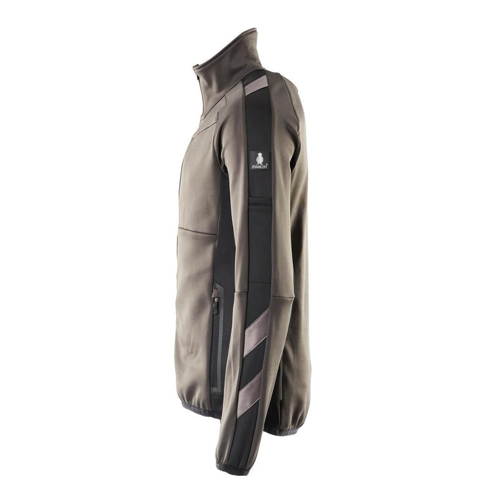 Fleece trui met microfleece jack met ritssluiting