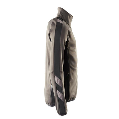 Fleece trui met microfleece jack met ritssluiting