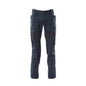 Broek, dijbeenzakken, broek met stretch inzetstukken, zwartblauw