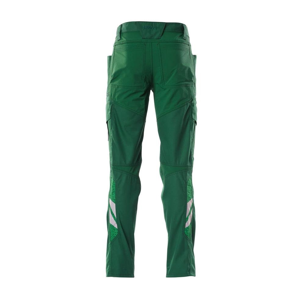 Broek, dijbeenzakken, broek met stretch inzetstukken, groen