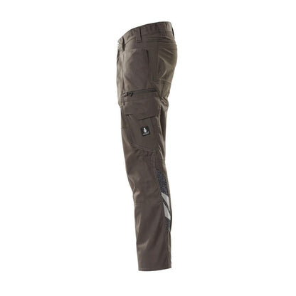 Broek, dijbeenzakken, broek met stretch inzetstukken, donker antraciet