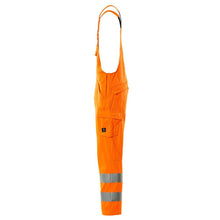 Tuinbroek, effen tuinbroek, signalisatie oranje