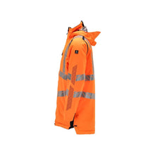 Parka CLIMASCOT® voering, lichtgewicht parka, signalisatie oranje/zwart-blauw