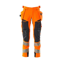 Broek met hangende zakken, broek ULTIMATE STRETCH, signalisatie oranje/zwart-blauw