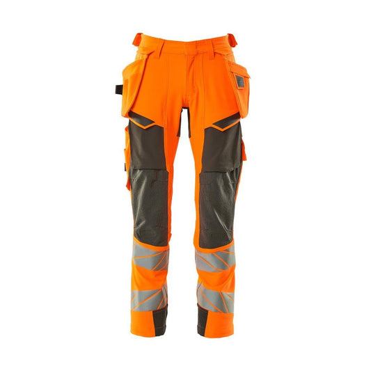 Broek met hangende zakken, broek ULTIMATE STRETCH, signalisatie oranje/donker antraciet