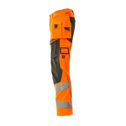 Broek met hangende zakken, broek ULTIMATE STRETCH, signalisatie oranje/donker antraciet