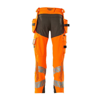 Broek met hangende zakken, broek ULTIMATE STRETCH, signalisatie oranje/donker antraciet