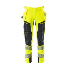 Broek met hangende zakken, broek ULTIMATE STRETCH, signalisatie geel/zwart-blauw