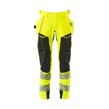 Broek met hangende zakken, broek ULTIMATE STRETCH, signalisatie geel/zwart