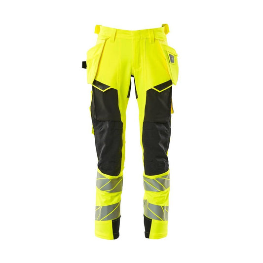 Broek met hangende zakken, broek ULTIMATE STRETCH, signalisatie geel/zwart