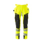 Broek met hangende zakken, broek ULTIMATE STRETCH, signalisatie geel/zwart
