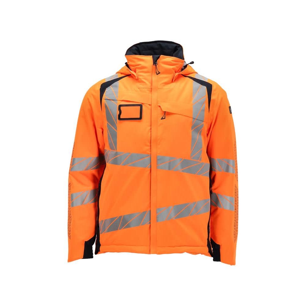 Winterjas CLIMASCOT®, lichtgewicht winterjas, signalisatie oranje/zwart-blauw
