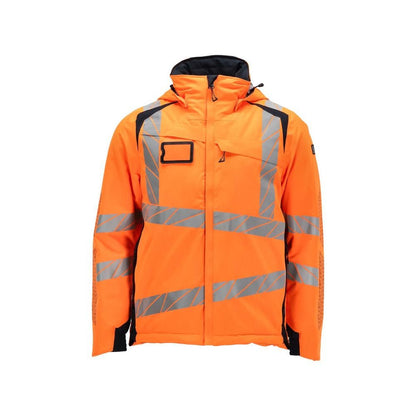 Winterjas CLIMASCOT®, lichtgewicht winterjas, signalisatie oranje/zwart-blauw