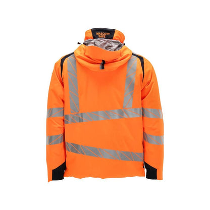 Winterjas CLIMASCOT®, lichtgewicht winterjas, signalisatie oranje/zwart-blauw
