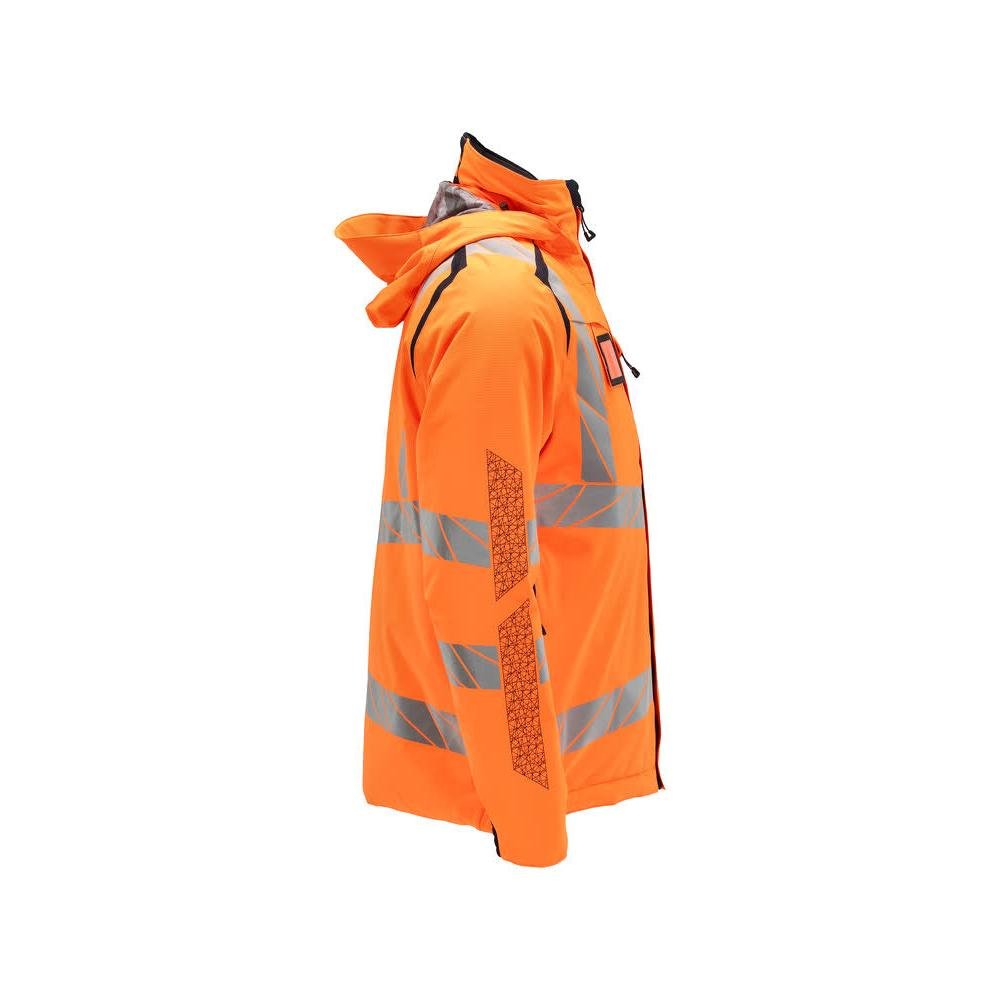 Winterjas CLIMASCOT®, lichtgewicht winterjas, signalisatie oranje/zwart-blauw