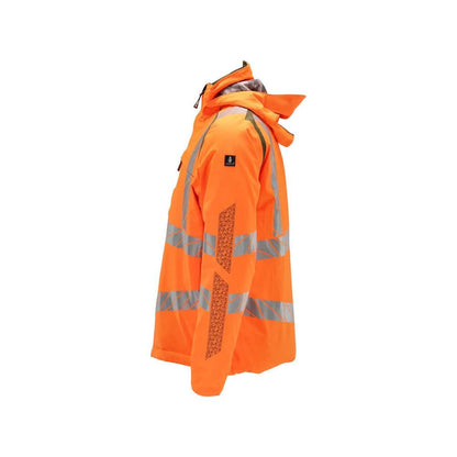 Winterjas CLIMASCOT®, lichtgewicht winterjas, signalisatie oranje/mosgroen
