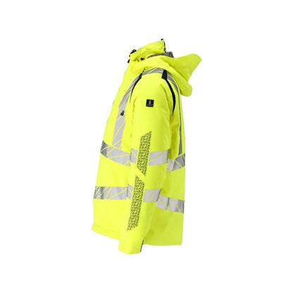 Winterjas CLIMASCOT®, lichtgewicht winterjas, signalisatie geel/zwart-blauw