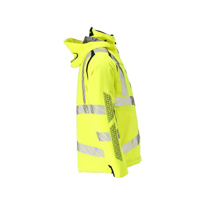 Winterjas CLIMASCOT®, lichtgewicht winterjas, signalisatie geel/zwart-blauw