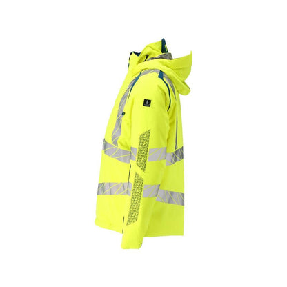 Winterjas CLIMASCOT®, lichtgewicht winterjas, signalisatie geel/donker petroleum