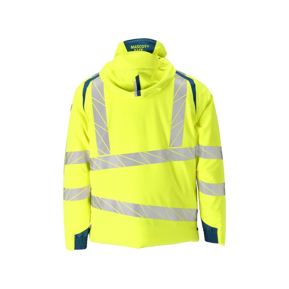 Winterjas CLIMASCOT®, lichtgewicht winterjas, signalisatie geel/donker petroleum