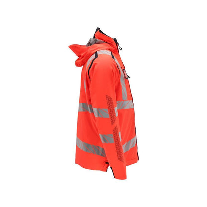 Winterjas CLIMASCOT®, lichtgewicht winterjas, signalisatie rood/zwart-blauw