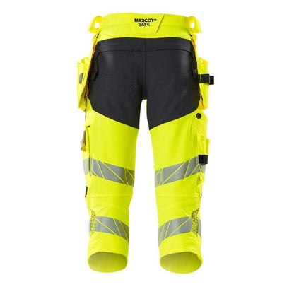 Driekwart broek, hangende zakken, stretch driekwart broek