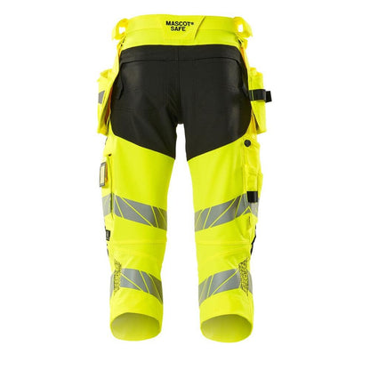 Driekwart broek, hangende zakken, stretch driekwart broek