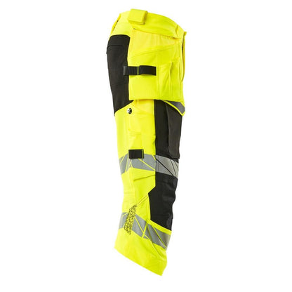 Driekwart broek, hangende zakken, stretch driekwart broek