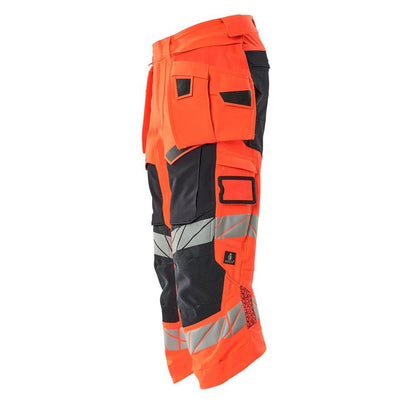 Driekwart broek, hangende zakken, stretch driekwart broek
