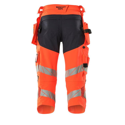 Driekwart broek, hangende zakken, stretch driekwart broek