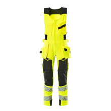Combibroek, hangende zakken, ULTIMATE STRETCH combinatiebroek, signalisatie geel/zwart