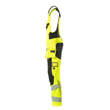 Combibroek, hangende zakken, ULTIMATE STRETCH combinatiebroek, signalisatie geel/zwart