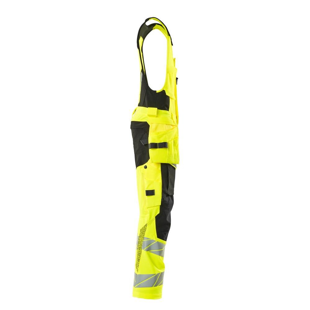 Combibroek, hangende zakken, ULTIMATE STRETCH combinatiebroek, signalisatie geel/zwart