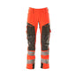 Broek met kniezakken, broek ULTIMATE STRETCH, signalisatie rood/donker antraciet