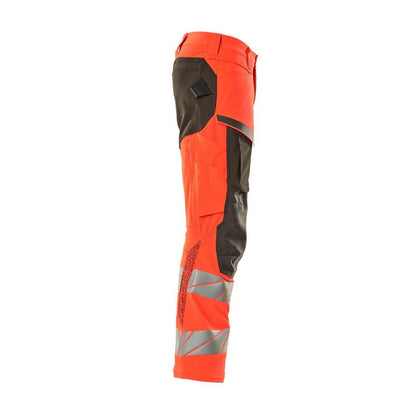 Broek met kniezakken, broek ULTIMATE STRETCH, signalisatie rood/donker antraciet
