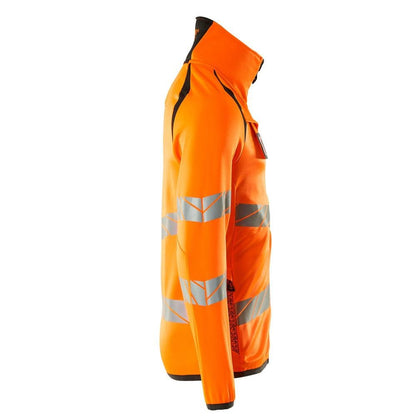 Fleece trui met microfleece jack met ritssluiting