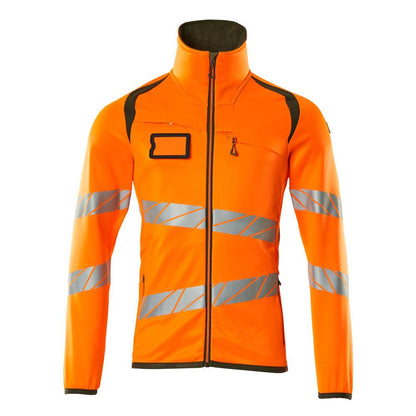Fleece trui met microfleece jack met ritssluiting