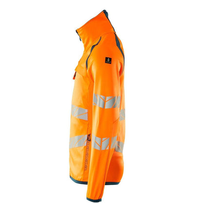 Fleece trui met microfleece jack met ritssluiting
