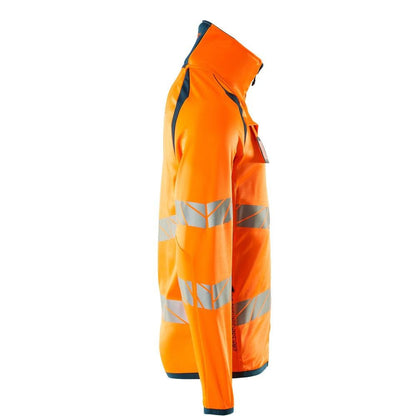 Fleece trui met microfleece jack met ritssluiting
