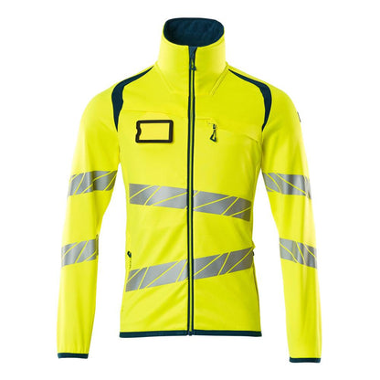 Fleece trui met microfleece jack met ritssluiting
