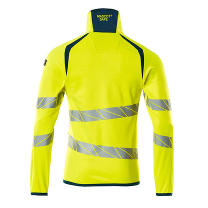 Fleece trui met microfleece jack met ritssluiting