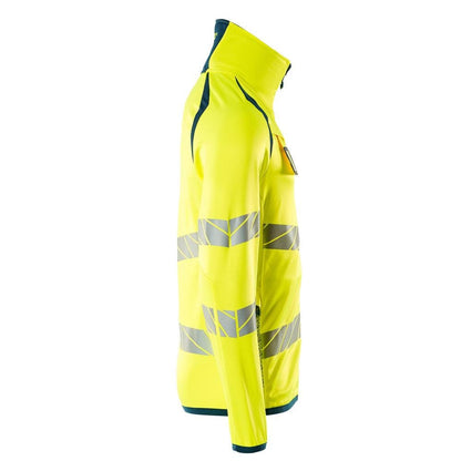 Fleece trui met microfleece jack met ritssluiting