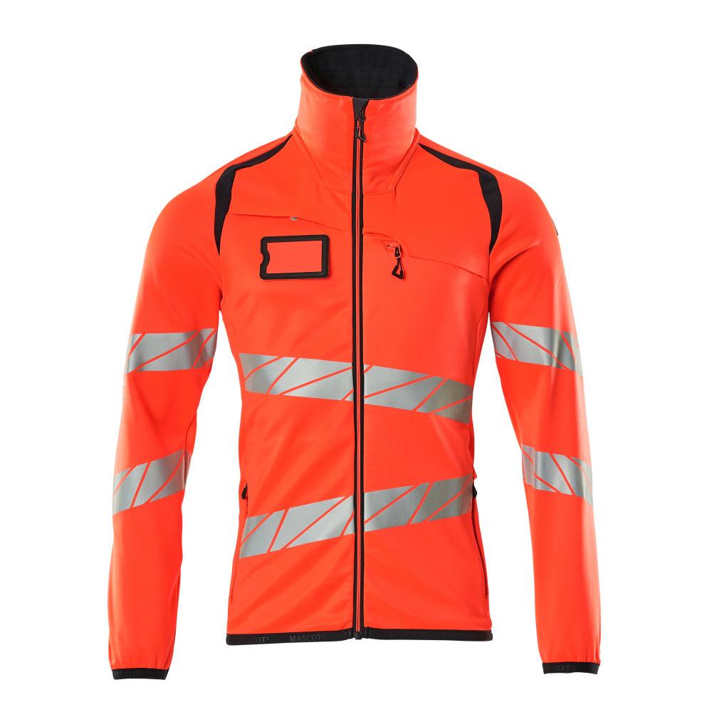 Fleece trui met microfleece jack met ritssluiting