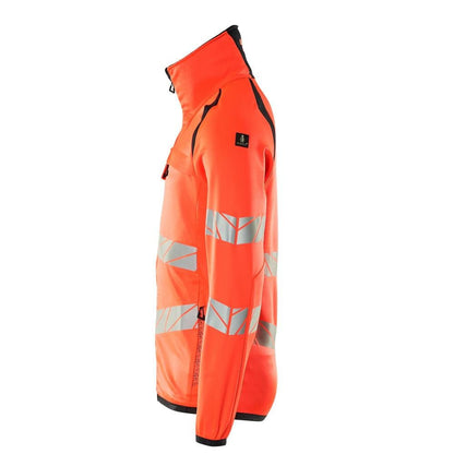 Fleece trui met microfleece jack met ritssluiting