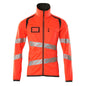 Fleece trui met microfleece jack met ritssluiting