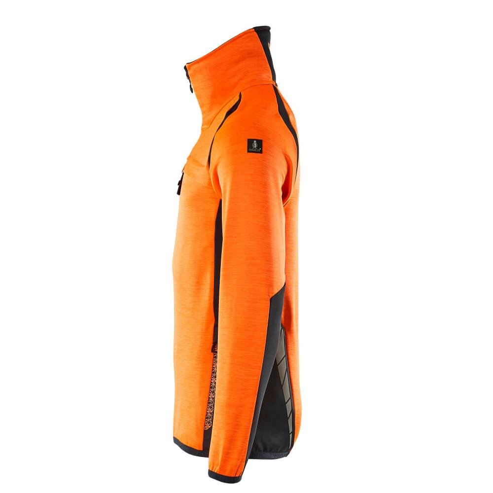 Fleece trui met microfleece jack met korte rits